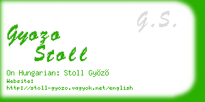 gyozo stoll business card