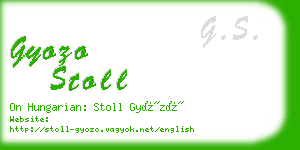 gyozo stoll business card